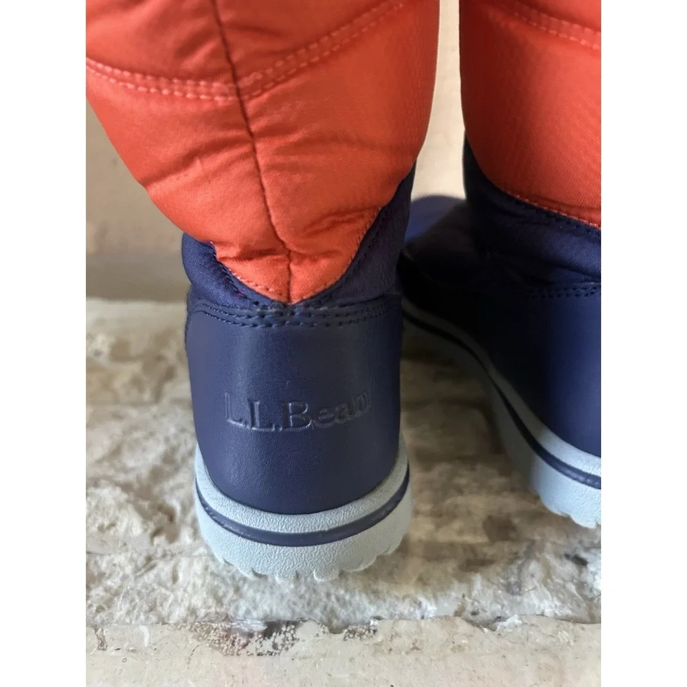 L.L. Bean Kids Size 1 Ultralight Tall  Snow Boots Block Pattern Waterproof